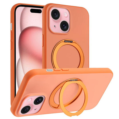 Skin Feel Frosted 360 Degree Rotation Holder Magnetic Phone Case, For iPhone 15 Pro, For iPhone 15 Plus, For iPhone 15, For iPhone 14
