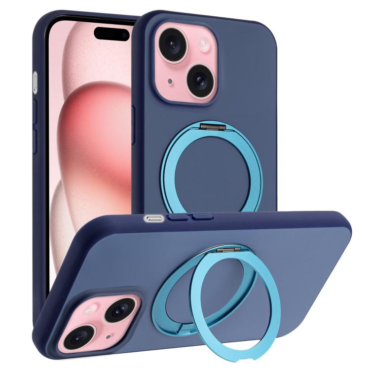 Skin Feel Frosted 360 Degree Rotation Holder Magnetic Phone Case, For iPhone 15 Pro, For iPhone 15 Plus, For iPhone 15, For iPhone 14