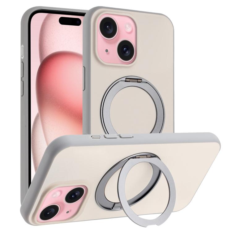 Skin Feel Frosted 360 Degree Rotation Holder Magnetic Phone Case, For iPhone 15 Pro, For iPhone 15 Plus, For iPhone 15, For iPhone 14