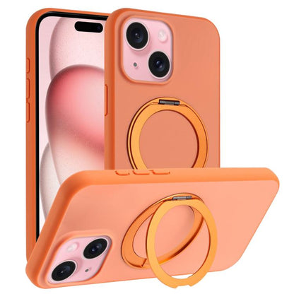 Skin Feel Frosted 360 Degree Rotation Holder Magnetic Phone Case, For iPhone 15 Pro, For iPhone 15 Plus, For iPhone 15, For iPhone 14