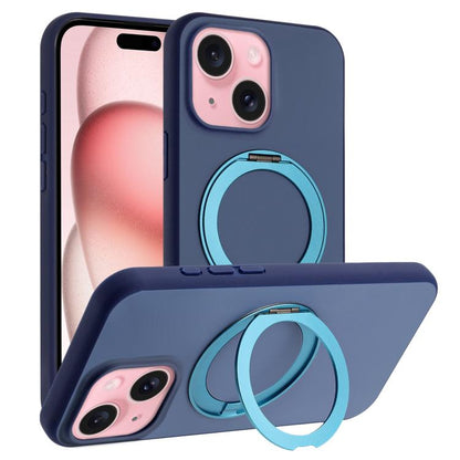Skin Feel Frosted 360 Degree Rotation Holder Magnetic Phone Case, For iPhone 15 Pro, For iPhone 15 Plus, For iPhone 15, For iPhone 14