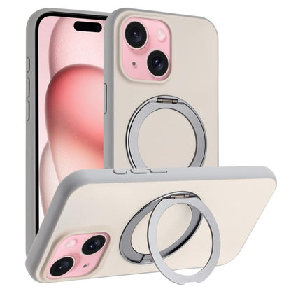Skin Feel Frosted 360 Degree Rotation Holder Magnetic Phone Case, For iPhone 15 Pro, For iPhone 15 Plus, For iPhone 15, For iPhone 14