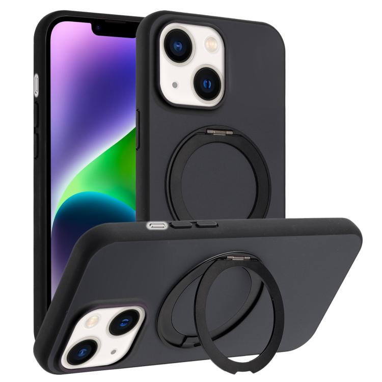Skin Feel Frosted 360 Degree Rotation Holder Magnetic Phone Case, For iPhone 15 Pro, For iPhone 15 Plus, For iPhone 15, For iPhone 14