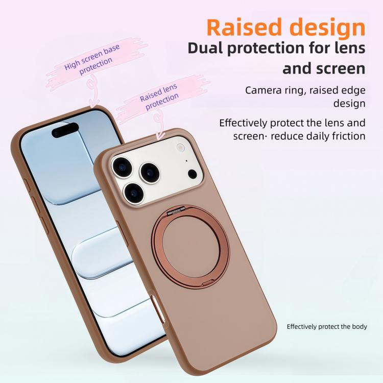 Skin Feel Frosted 360 Degree Rotation Holder Magnetic Phone Case, For iPhone 17 Pro Max, For iPhone 17 Pro, For iPhone 17, For iPhone Air
