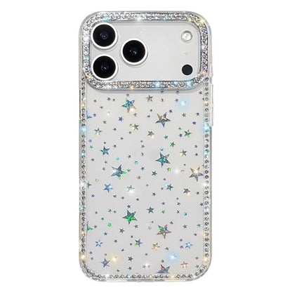 Rhinestone Dual-side IMD PC Hybrid TPU Phone Case, For iPhone 17 Pro Max, For iPhone 17 Pro, For iPhone 17, For iPhone Air