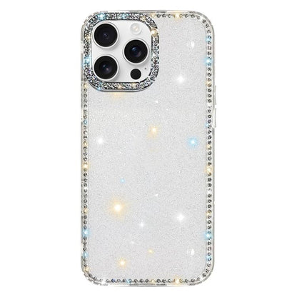 Rhinestone Dual-side IMD PC Hybrid TPU Phone Case, For iPhone 16 Pro Max, For iPhone 16 Pro, For iPhone 16 Plus, For iPhone 16