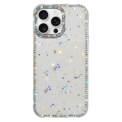 Rhinestone Dual-side IMD PC Hybrid TPU Phone Case, For iPhone 16 Pro Max, For iPhone 16 Pro, For iPhone 16 Plus, For iPhone 16