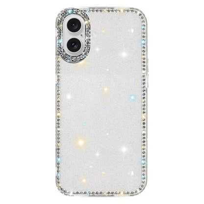 Rhinestone Dual-side IMD PC Hybrid TPU Phone Case, For iPhone 16 Pro Max, For iPhone 16 Pro, For iPhone 16 Plus, For iPhone 16