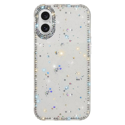 Rhinestone Dual-side IMD PC Hybrid TPU Phone Case, For iPhone 16 Pro Max, For iPhone 16 Pro, For iPhone 16 Plus, For iPhone 16