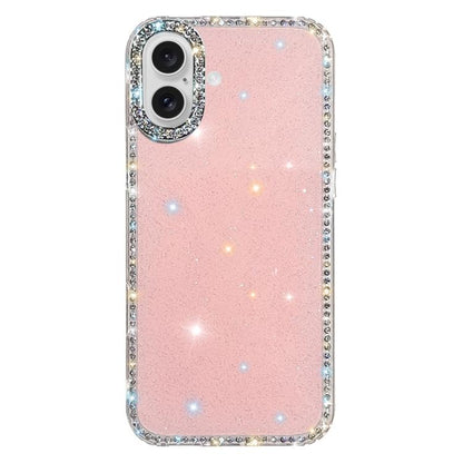 Rhinestone Dual-side IMD PC Hybrid TPU Phone Case, For iPhone 16 Pro Max, For iPhone 16 Pro, For iPhone 16 Plus, For iPhone 16