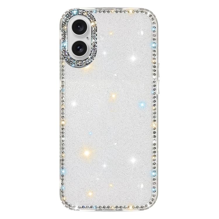 Rhinestone Dual-side IMD PC Hybrid TPU Phone Case, For iPhone 16 Pro Max, For iPhone 16 Pro, For iPhone 16 Plus, For iPhone 16