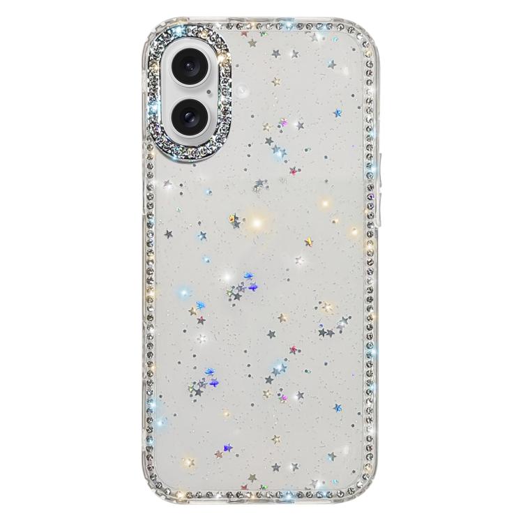 Rhinestone Dual-side IMD PC Hybrid TPU Phone Case, For iPhone 16 Pro Max, For iPhone 16 Pro, For iPhone 16 Plus, For iPhone 16