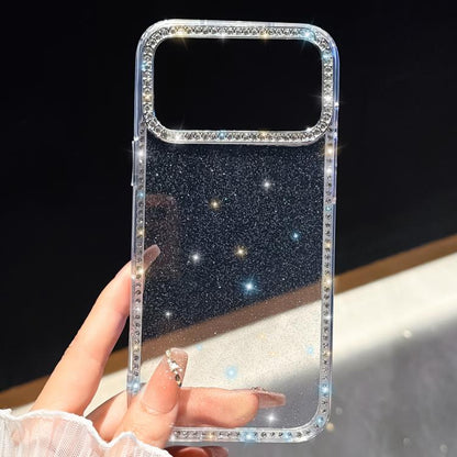 Rhinestone Dual-side IMD PC Hybrid TPU Phone Case, For iPhone 15 Pro Max, For iPhone 15 Pro, For iPhone 15, For iPhone 14