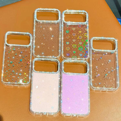 Rhinestone Dual-side IMD PC Hybrid TPU Phone Case, For iPhone 15 Pro Max, For iPhone 15 Pro, For iPhone 15, For iPhone 14