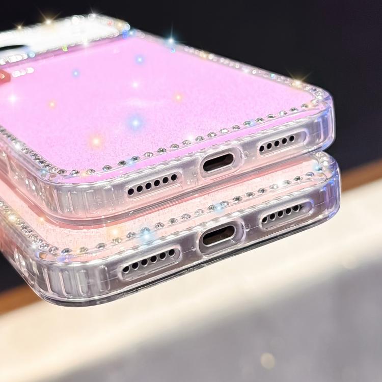 Rhinestone Dual-side IMD PC Hybrid TPU Phone Case, For iPhone 14 Pro, For iPhone 14 Pro Max, For iPhone 13 Pro Max, For iPhone 13 Pro