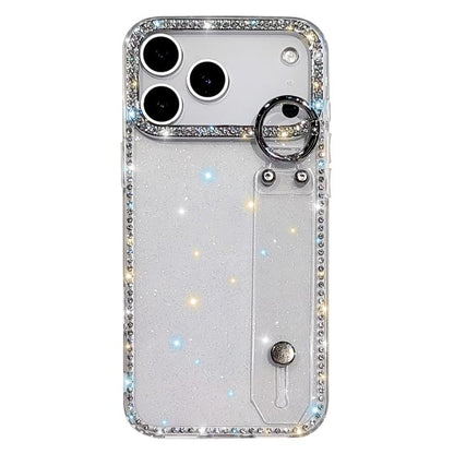 Rhinestone Glitter Wristband Holder Phone Case, For iPhone 17 Pro, For iPhone 17, For iPhone Air, For iPhone 16 Pro Max