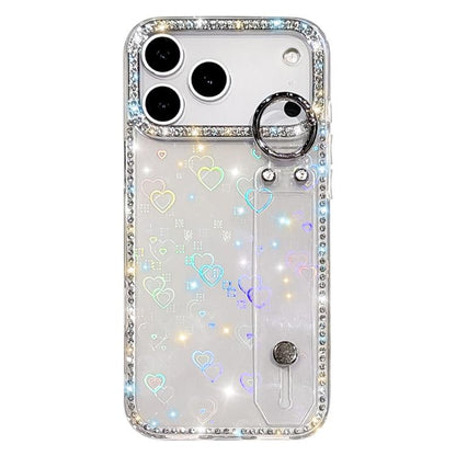 Rhinestone Glitter Wristband Holder Phone Case, For iPhone 17 Pro, For iPhone 17, For iPhone Air, For iPhone 16 Pro Max
