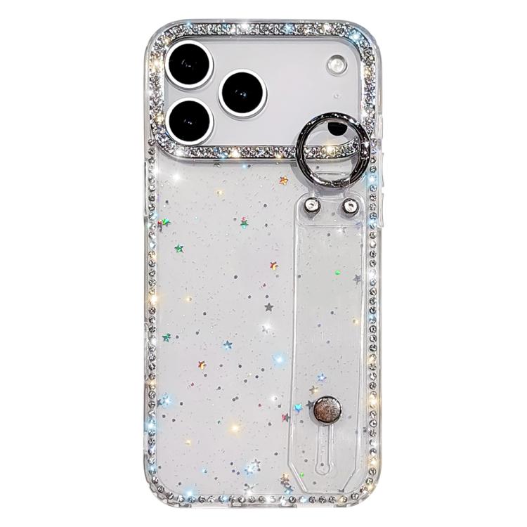 Rhinestone Glitter Wristband Holder Phone Case, For iPhone 17 Pro, For iPhone 17, For iPhone Air, For iPhone 16 Pro Max