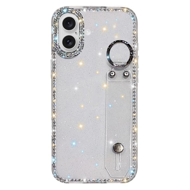 Rhinestone Glitter Wristband Holder Phone Case, For iPhone 17 Pro, For iPhone 17, For iPhone Air, For iPhone 16 Pro Max