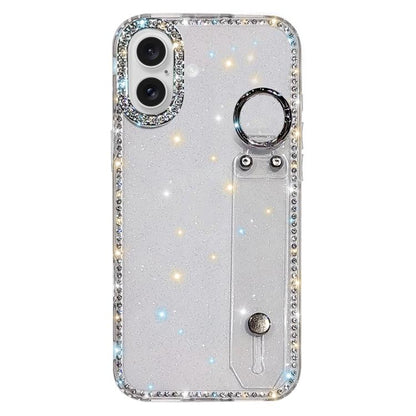 Rhinestone Glitter Wristband Holder Phone Case, For iPhone 17 Pro, For iPhone 17, For iPhone Air, For iPhone 16 Pro Max