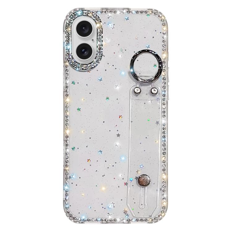 Rhinestone Glitter Wristband Holder Phone Case, For iPhone 17 Pro, For iPhone 17, For iPhone Air, For iPhone 16 Pro Max