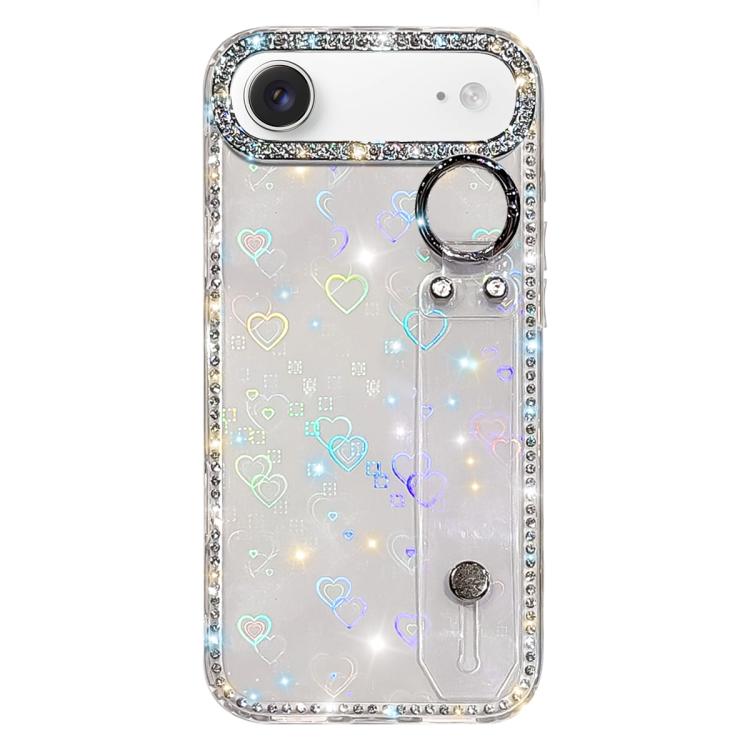 Rhinestone Glitter Wristband Holder Phone Case, For iPhone 17 Pro, For iPhone 17, For iPhone Air, For iPhone 16 Pro Max