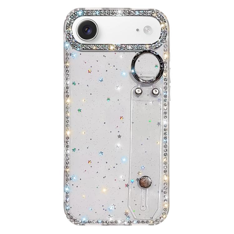 Rhinestone Glitter Wristband Holder Phone Case, For iPhone 17 Pro, For iPhone 17, For iPhone Air, For iPhone 16 Pro Max