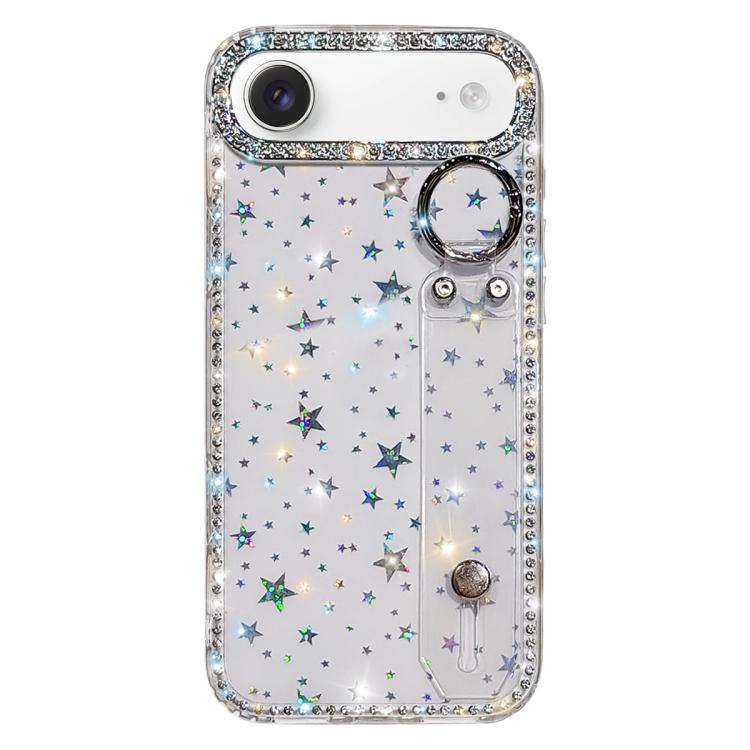 Rhinestone Glitter Wristband Holder Phone Case, For iPhone 17 Pro, For iPhone 17, For iPhone Air, For iPhone 16 Pro Max