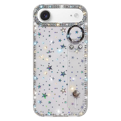 Rhinestone Glitter Wristband Holder Phone Case, For iPhone 17 Pro, For iPhone 17, For iPhone Air, For iPhone 16 Pro Max