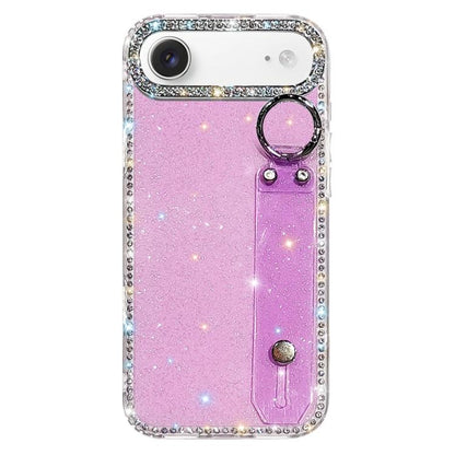 Rhinestone Glitter Wristband Holder Phone Case, For iPhone 17 Pro, For iPhone 17, For iPhone Air, For iPhone 16 Pro Max