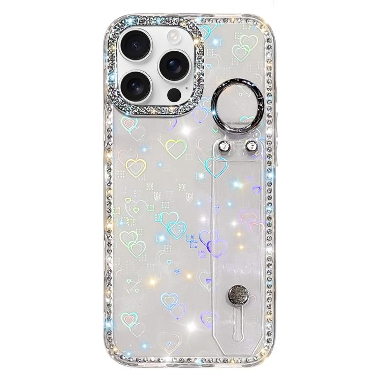 Rhinestone Glitter Wristband Holder Phone Case, For iPhone 17 Pro, For iPhone 17, For iPhone Air, For iPhone 16 Pro Max