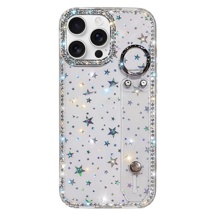 Rhinestone Glitter Wristband Holder Phone Case, For iPhone 17 Pro, For iPhone 17, For iPhone Air, For iPhone 16 Pro Max