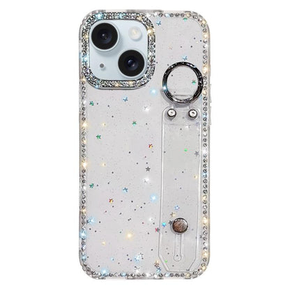 Rhinestone Glitter Wristband Holder Phone Case, For iPhone 15 Pro, For iPhone 15, For iPhone 14, For iPhone 14 Pro