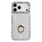 Rhinestone Ring Holder Dual-side IMD PC Hybrid TPU Phone Case, For iPhone 17 Pro Max, For iPhone 17 Pro, For iPhone 17, For iPhone Air