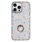 Rhinestone Ring Holder Dual-side IMD PC Hybrid TPU Phone Case, For iPhone 16 Pro Max, For iPhone 16 Pro, For iPhone 16 Plus, For iPhone 16