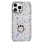 Rhinestone Ring Holder Dual-side IMD PC Hybrid TPU Phone Case, For iPhone 16 Pro Max, For iPhone 16 Pro, For iPhone 16 Plus, For iPhone 16