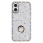 Rhinestone Ring Holder Dual-side IMD PC Hybrid TPU Phone Case, For iPhone 16 Pro Max, For iPhone 16 Pro, For iPhone 16 Plus, For iPhone 16