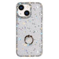 Rhinestone Ring Holder Dual-side IMD PC Hybrid TPU Phone Case, For iPhone 13