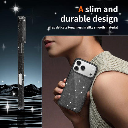 Clear Glitter Magnetic PC Hybrid TPU Phone Case, For iPhone 17 Pro Max, For iPhone 17 Pro, For iPhone 17, For iPhone Air, For iPhone 16 Pro Max, For iPhone 16 Pro, For iPhone 16 Plus, For iPhone 16