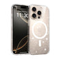 Clear Glitter Magnetic PC Hybrid TPU Phone Case, For iPhone 17 Pro Max, For iPhone 17 Pro, For iPhone 17, For iPhone Air, For iPhone 16 Pro Max, For iPhone 16 Pro, For iPhone 16 Plus, For iPhone 16