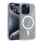 Clear Glitter Magnetic PC Hybrid TPU Phone Case, For iPhone 15 Pro Max, For iPhone 15 Pro, For iPhone 15 Plus / 14 Plus, For iPhone 15, For iPhone 14 / 13, For iPhone 14 Pro, For iPhone 14 Pro Max, For iPhone 13 Pro Max