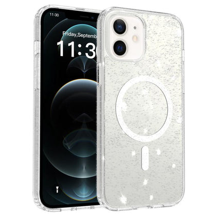 Clear Glitter Magnetic PC Hybrid TPU Phone Case, For iPhone 13 Pro, For iPhone 12, For iPhone 12 Pro Max, For iPhone 12 Pro