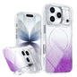 Glitter Gradient Magnetic Lens Frame Holder Phone Case, For iPhone 17e / 16e, For iPhone 17 Pro Max, For iPhone 17 Pro, For iPhone 17