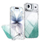 Glitter Gradient Magnetic Lens Frame Holder Phone Case, For iPhone Air, For iPhone 16 Pro Max, For iPhone 16 Pro, For iPhone 16 Plus