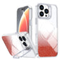 Glitter Gradient Magnetic Lens Frame Holder Phone Case, For iPhone Air, For iPhone 16 Pro Max, For iPhone 16 Pro, For iPhone 16 Plus