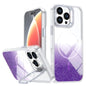 Glitter Gradient Magnetic Lens Frame Holder Phone Case, For iPhone Air, For iPhone 16 Pro Max, For iPhone 16 Pro, For iPhone 16 Plus