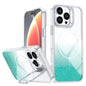 Glitter Gradient Magnetic Lens Frame Holder Phone Case, For iPhone Air, For iPhone 16 Pro Max, For iPhone 16 Pro, For iPhone 16 Plus