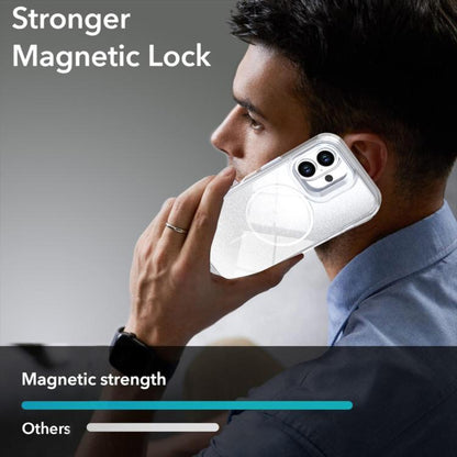 Glitter Gradient Magnetic Lens Frame Holder Phone Case, For iPhone 16, For iPhone 15 Pro Max, For iPhone 15 Pro, For iPhone 15 Plus