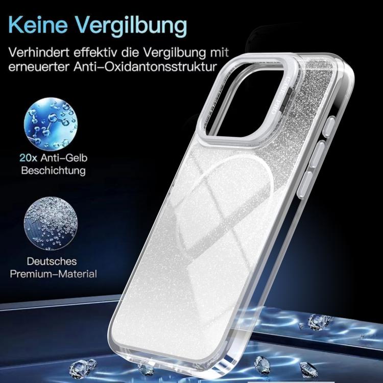Glitter Gradient Magnetic Lens Frame Holder Phone Case, For iPhone 14 Pro Max, For iPhone 13 Pro Max, For iPhone 13 Pro