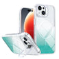 Glitter Gradient Magnetic Lens Frame Holder Phone Case, For iPhone 15, For iPhone 14 Plus, For iPhone 14 / 13, For iPhone 14 Pro